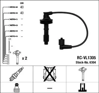 Zündleitungssatz NGK 6304 Bild Zündleitungssatz NGK 6304