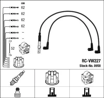 Zündleitungssatz NGK 0958 Bild Zündleitungssatz NGK 0958