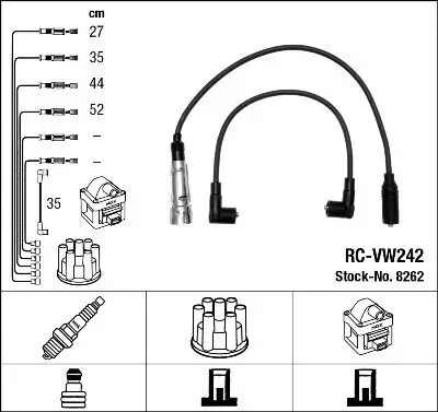 Zündleitungssatz NGK 8262 Bild Zündleitungssatz NGK 8262