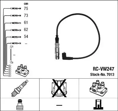 Zündleitungssatz NGK 7013 Bild Zündleitungssatz NGK 7013