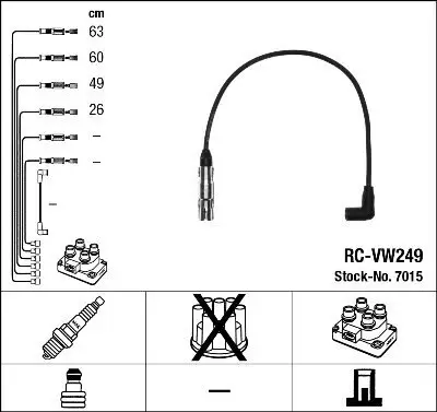 Zündleitungssatz NGK 7015 Bild Zündleitungssatz NGK 7015