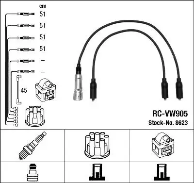 Zündleitungssatz NGK 8623