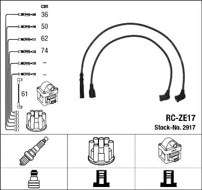 Zündleitungssatz NGK 2917 Bild Zündleitungssatz NGK 2917