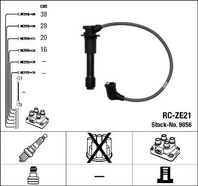 Zündleitungssatz NGK 9856 Bild Zündleitungssatz NGK 9856