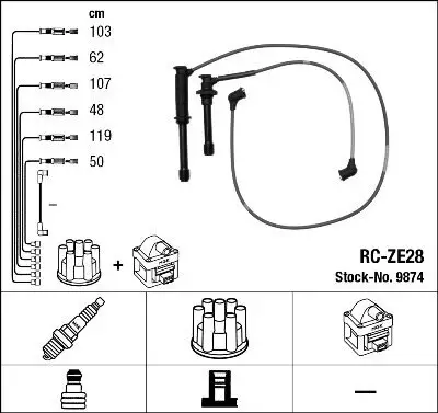 Zündleitungssatz NGK 9874