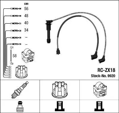 Zündleitungssatz NGK 9920 Bild Zündleitungssatz NGK 9920