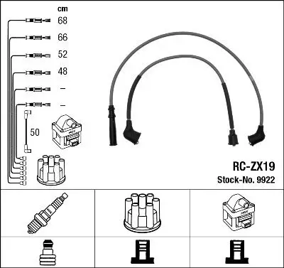 Zündleitungssatz NGK 9922 Bild Zündleitungssatz NGK 9922