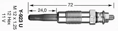 Glühkerze 11,0 V NGK 3380