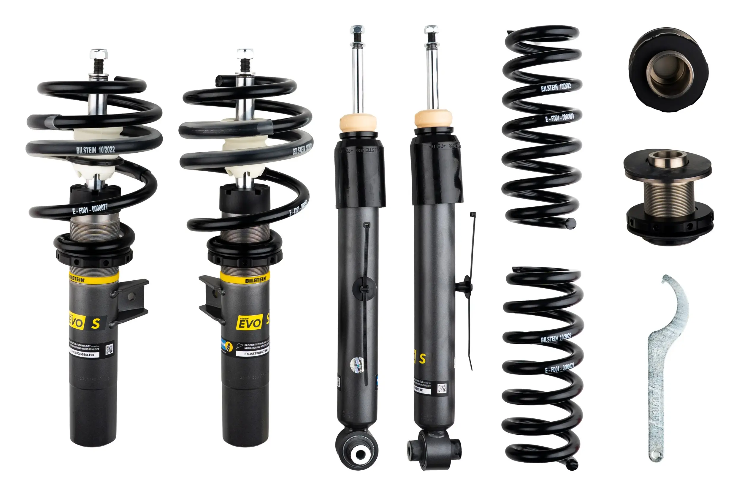 Fahrwerkssatz, Federn/Dämpfer Hinterachse Vorderachse BILSTEIN 47-326170
