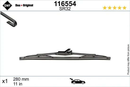 Wischblatt hinten SWF 116554 Bild Wischblatt hinten SWF 116554