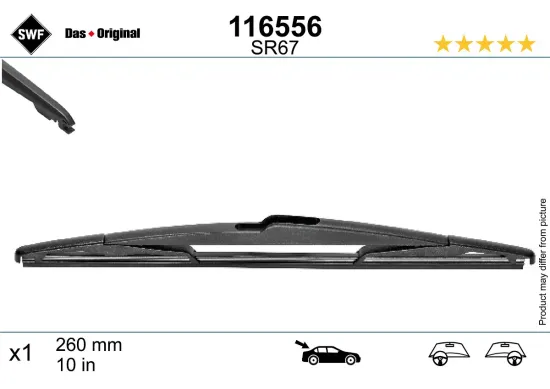 Wischblatt hinten SWF 116556 Bild Wischblatt hinten SWF 116556