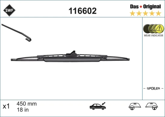 Wischblatt fahrerseitig SWF 116602 Bild Wischblatt fahrerseitig SWF 116602