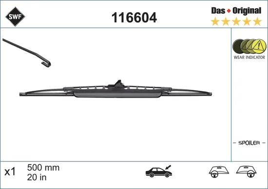 Wischblatt fahrerseitig SWF 116604 Bild Wischblatt fahrerseitig SWF 116604