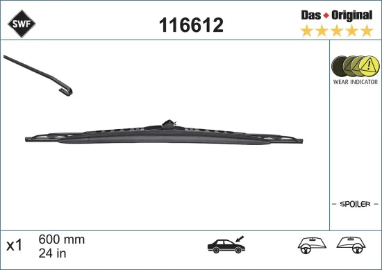 Wischblatt fahrerseitig SWF 116612 Bild Wischblatt fahrerseitig SWF 116612