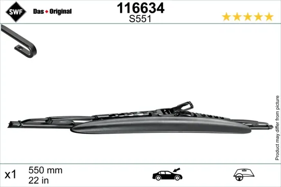 Wischblatt fahrerseitig SWF 116634 Bild Wischblatt fahrerseitig SWF 116634