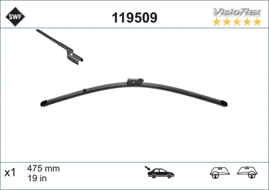 Wischblatt hinten SWF 119509 Bild Wischblatt hinten SWF 119509