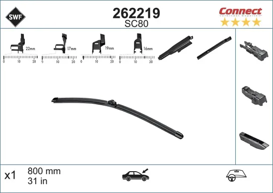 Wischblatt fahrerseitig SWF 262219 Bild Wischblatt fahrerseitig SWF 262219