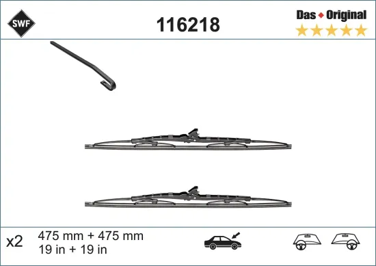 Wischblatt vorne SWF 116218 Bild Wischblatt vorne SWF 116218