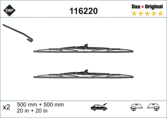 Wischblatt vorne SWF 116220 Bild Wischblatt vorne SWF 116220