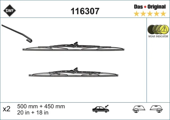 Wischblatt vorne SWF 116307 Bild Wischblatt vorne SWF 116307