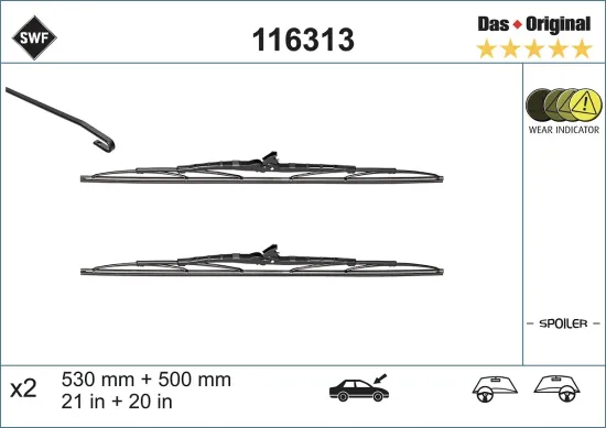 Wischblatt vorne SWF 116313 Bild Wischblatt vorne SWF 116313