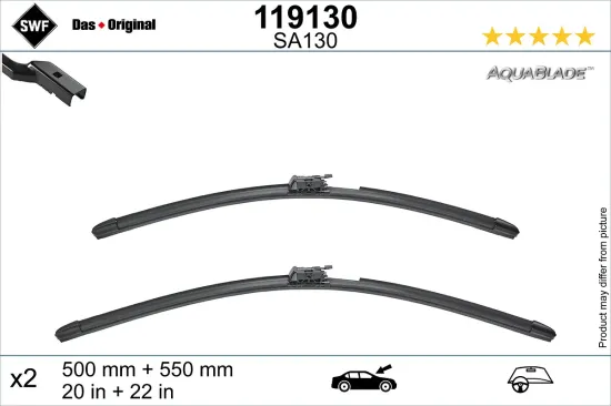 Wischblatt vorne SWF 119130 Bild Wischblatt vorne SWF 119130