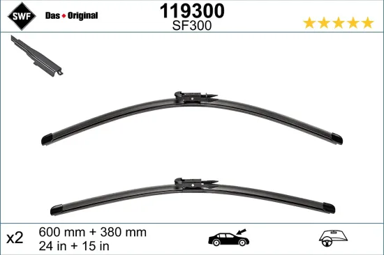 Wischblatt vorne SWF 119300 Bild Wischblatt vorne SWF 119300