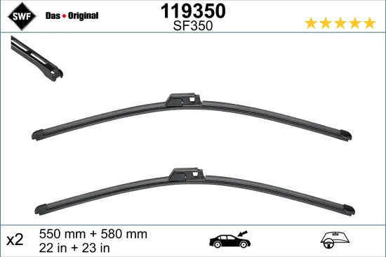 Wischblatt vorne SWF 119350 Bild Wischblatt vorne SWF 119350