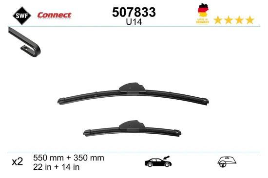 Wischblatt vorne SWF 507833 Bild Wischblatt vorne SWF 507833