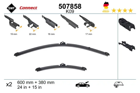 Wischblatt vorne SWF 507858 Bild Wischblatt vorne SWF 507858