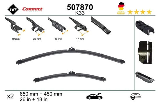 Wischblatt vorne SWF 507870 Bild Wischblatt vorne SWF 507870