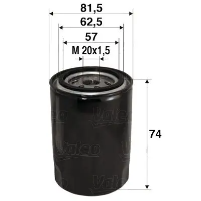 Ölfilter VALEO 586017 Bild Ölfilter VALEO 586017