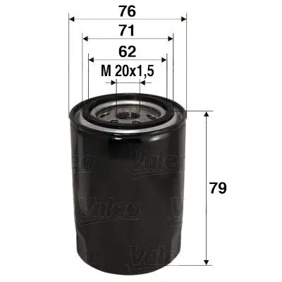 Ölfilter VALEO 586037 Bild Ölfilter VALEO 586037
