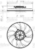 Lüfter, Motorkühlung 12 V VALEO 696001