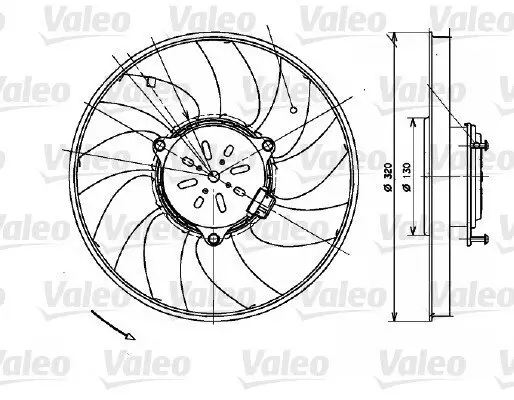 Lüfter, Motorkühlung 12 V VALEO 696082