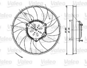 Lüfter, Motorkühlung 12 V VALEO 696082