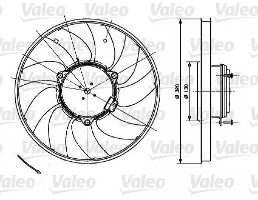 Lüfter, Motorkühlung 12 V VALEO 696083 Bild Lüfter, Motorkühlung 12 V VALEO 696083