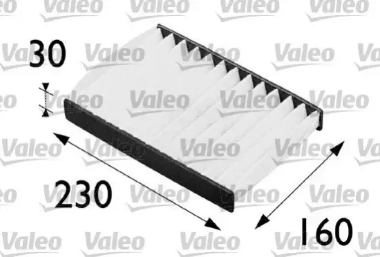Filter, Innenraumluft VALEO 698255 Bild Filter, Innenraumluft VALEO 698255