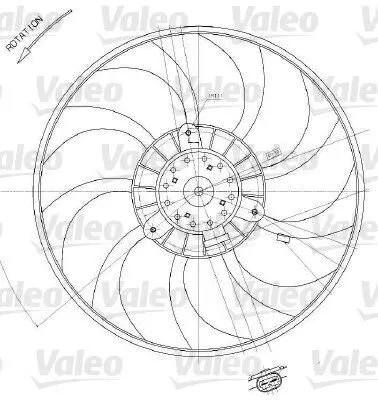 Lüfter, Motorkühlung 12 V VALEO 698412