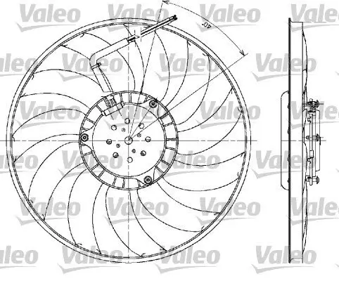 Lüfter, Motorkühlung 12 V VALEO 698610