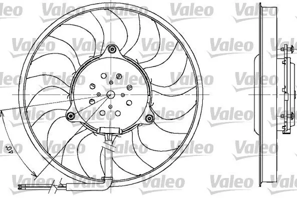 Lüfter, Motorkühlung 12 V VALEO 698611