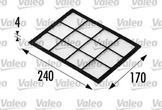 Filter, Innenraumluft VALEO 698690 Bild Filter, Innenraumluft VALEO 698690