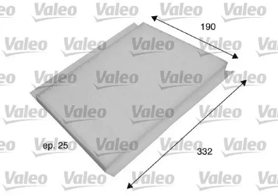 Filter, Innenraumluft VALEO 698701 Bild Filter, Innenraumluft VALEO 698701