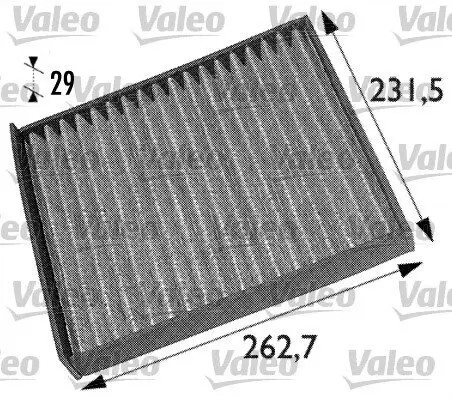 Filter, Innenraumluft VALEO 698708 Bild Filter, Innenraumluft VALEO 698708