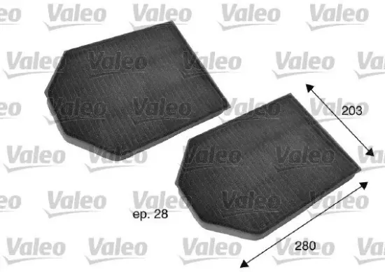 Filter, Innenraumluft VALEO 698791 Bild Filter, Innenraumluft VALEO 698791