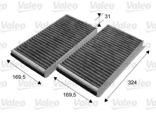 Filter, Innenraumluft VALEO 698864 Bild Filter, Innenraumluft VALEO 698864