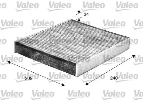 Filter, Innenraumluft VALEO 698883 Bild Filter, Innenraumluft VALEO 698883