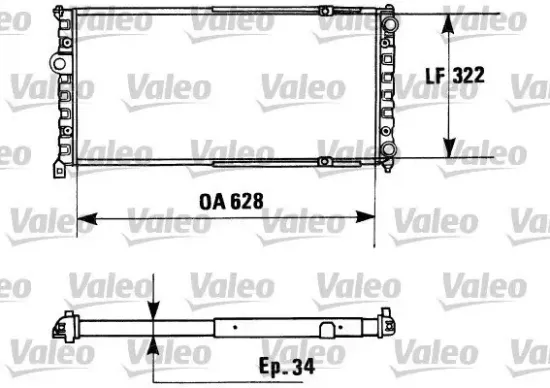 Kühler, Motorkühlung VALEO 730945 Bild Kühler, Motorkühlung VALEO 730945