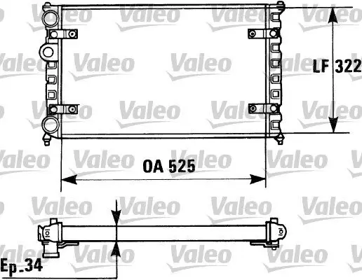 Kühler, Motorkühlung VALEO 730947 Bild Kühler, Motorkühlung VALEO 730947