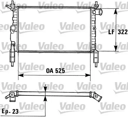 Kühler, Motorkühlung VALEO 730975 Bild Kühler, Motorkühlung VALEO 730975